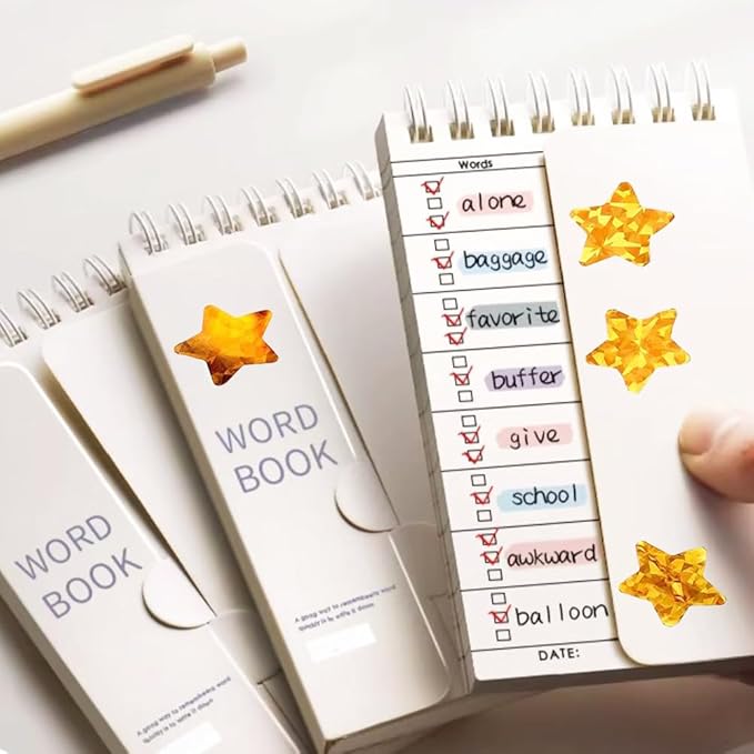 Star Stickers Holographic Gold Silver Stickers 1" 1000 Pcs Self Adhesive Behavior Chart Labels Glitter Foil Stickers DIY Craft Supplies