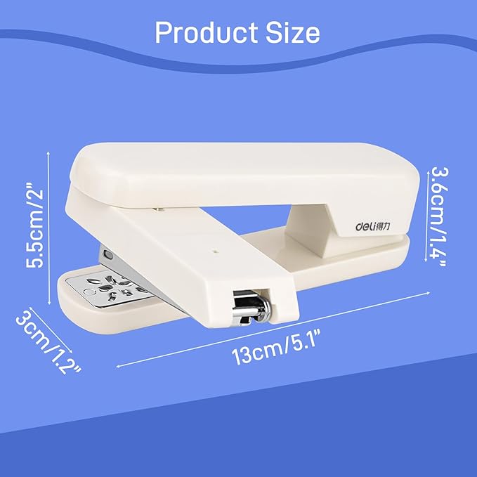 Swing-Arm Swivel Stapler, 20 Sheet Capacity, 360 Degree Rotate Desktop Staplers for Office, Home, Classroom, Booklet, Book Binding