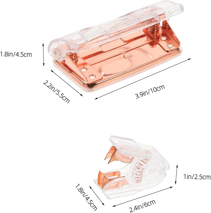 LALAFINA 2sets Cardboard Puncher and Stapler Remover Set Portable Office Staple Puller Design for Accurate Positioning and Efficient Task Completion