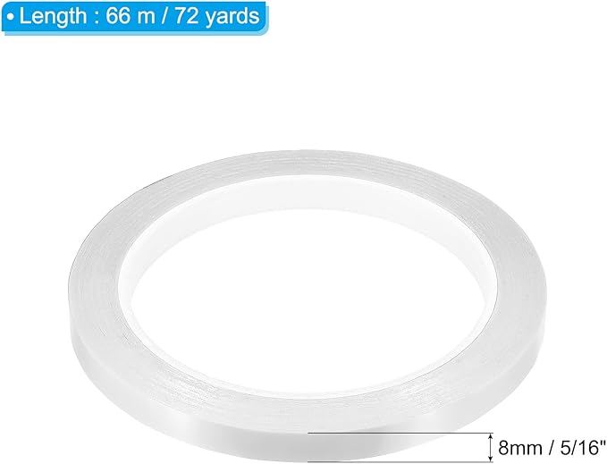 PATIKIL 5/16" Whiteboard Tape, 6 Pack Thin Dry Erase Tape for Graphic Chart Marking DIY Art, White