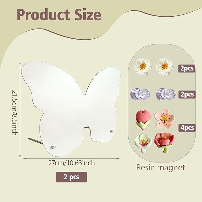 2 Pack Desk Magnet Board,Black Magnetic Board,Metal Magnetic Bulletin Board,Magnet Display Stand with Flower Pins for Home, School, Kitchen, Office (White)