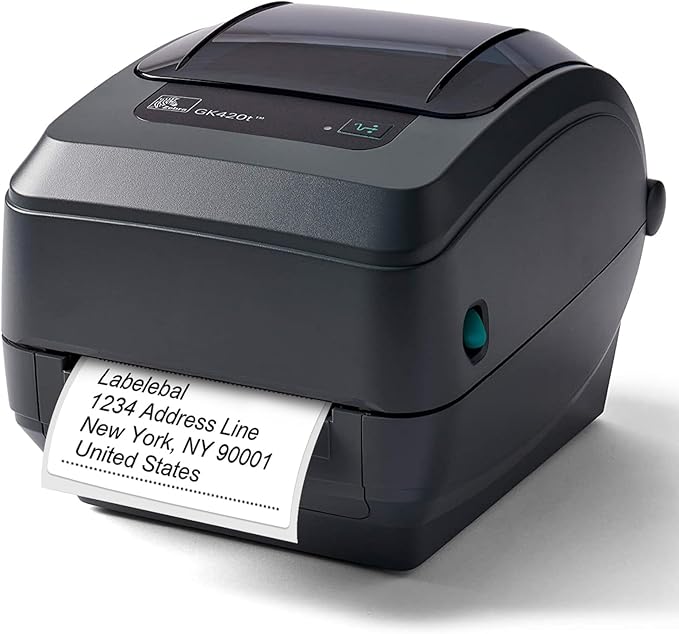 (6000 Labels 3-Proof 1" Core) Labelebal 12 Rolls 4" x 3" Direct Thermal Label (101mm x 76mm) Multipurpose Shipping Address Mailing Barcodes Stickers Compatible for Zebra & Rollo Desktop Label Printer