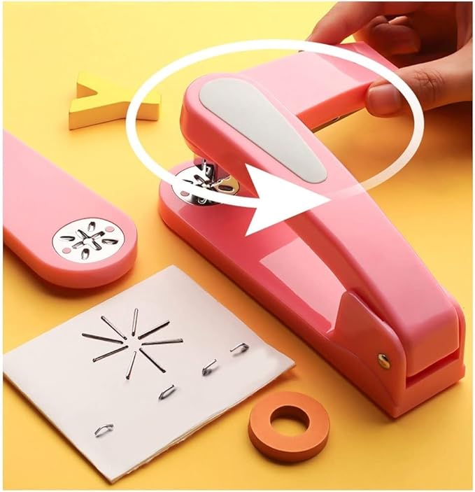 Desk Stapler Rotatable Stapler Girl Pink Stapler Classic Desktop Stapler Multi-Function Suitable for Office Or Desk Free 5 Staple Boxes School Supplies (Color : A)