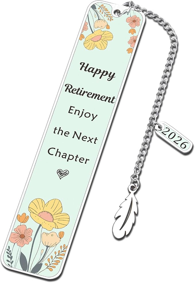 Happy Retirement Gifts for Women Men Retirement Bookmarks for Retired Teacher Nurse Book Lovers Gifts for Mom Grandma Friends Farewell Leaving Gift for Coworker Colleague Enjoy The Next Chapter 2026