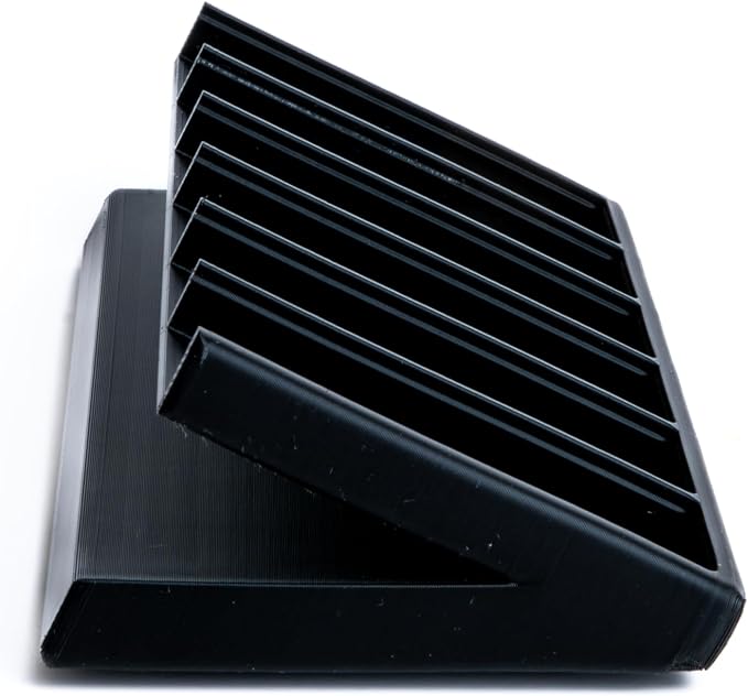 Remote Holder Organizer Pedestal Caddy compatible with Lutron Pico Remotes, Anti-Slip Feet, Holds 6 Remotes, Black, Indoor Use Only