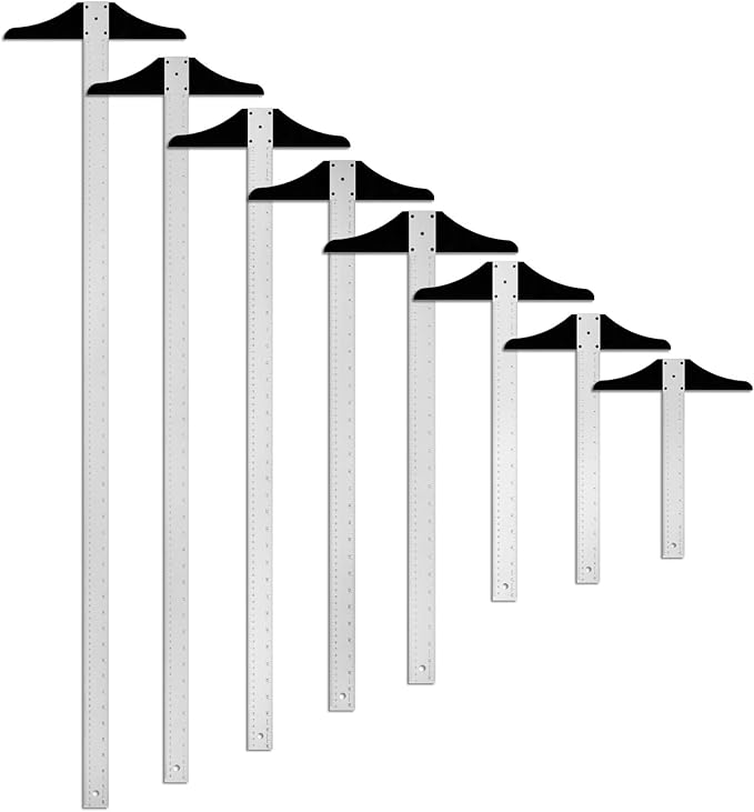 Alumicolor 12-inch Non Slip Standard Aluminum T-Square for Art Framing & Drafting, Silver