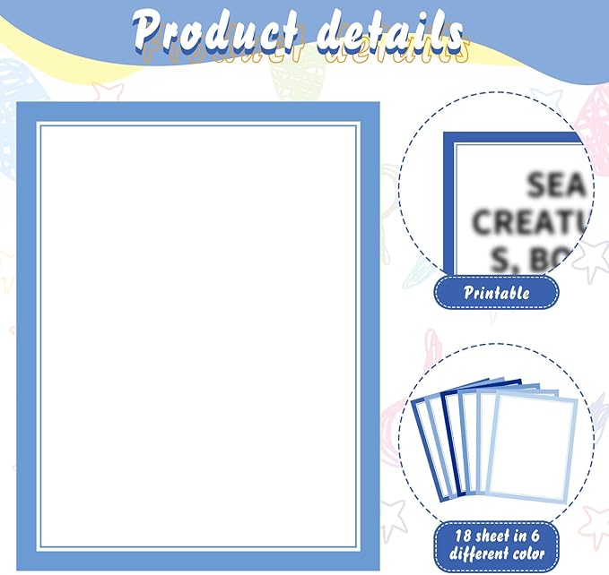 24 Sheets Science Board Supplies 18 Self Adhesive Presentation Science Subtitles & 6 Project Titles Board Sticker for School Office Supplies(Gradient Blue)