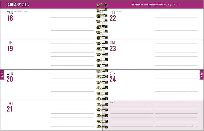 TF Publishing July 2026 - June 2027 Buds & Blooms Medium Weekly Monthly Planner - 12 Month Academic Planner 2026-2027 with Durable Cover, Thick Uncoated Paper and Planning Stickers - 6.5 x 8 in