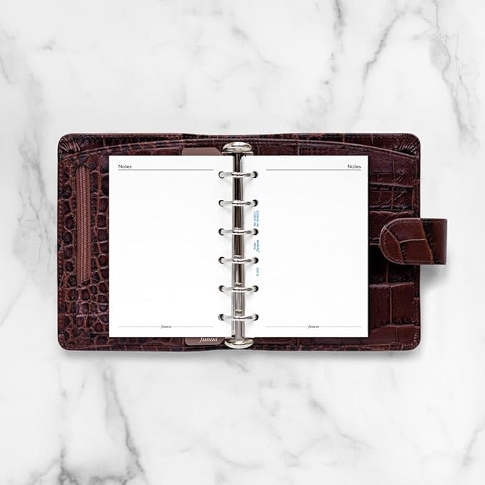 Filofax Calendar Diary Refill, Pocket Size, Week-to-View, White Paper, Unruled, English, 2026 (C68221-26)