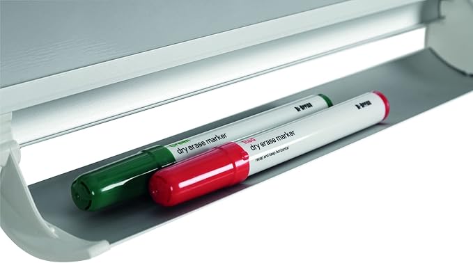 MasterVision Horizontal in/Out Dry Erase Magnetic White Board Planner, Wall Mounting, Sliding Marker Tray, 24" x 36", Aluminum Frame