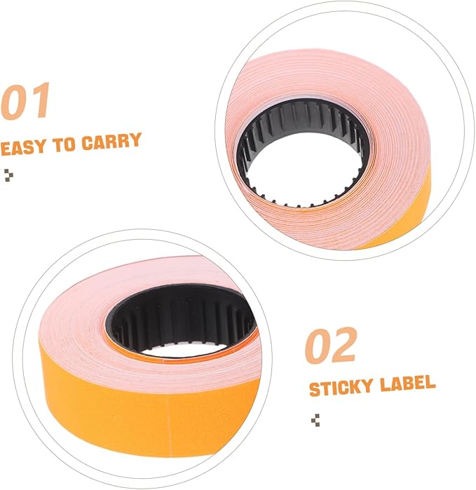 Lurrose 10rolls Special Paper for Priced Machine Pricing Labels Paper Price Tags Sticker Label Stickers Price Tag Compatible