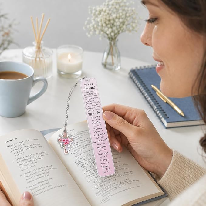 Christian Friendship Gifts for Women Friend Bookmark Birthday Valentines Day Gifts for Best Friend Girl Religious Bookmarks for Book Lovers Special Long Distance Friends Gift for Female Friends BFF