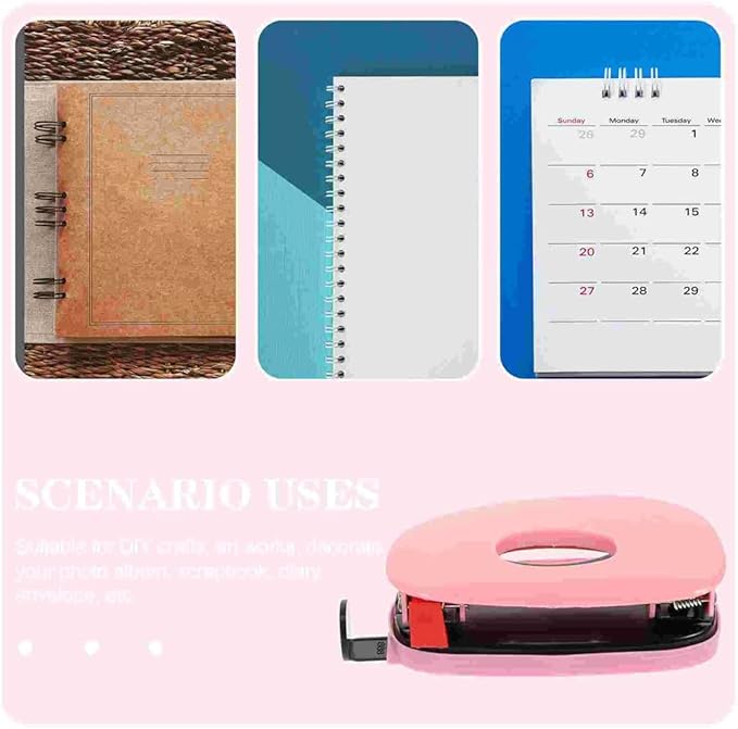Punch Handheld Paper Light Metal Badge Set Hang 2 Drill Small Binding Spiral Binding Material Binding Book
