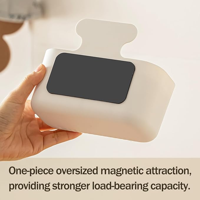 Magnetic Cup Storage Holder for Fridge, Locker Magnetic Organizer Bin Basket for Pen,Mail,Card,Laundry,Board,Large Size,White