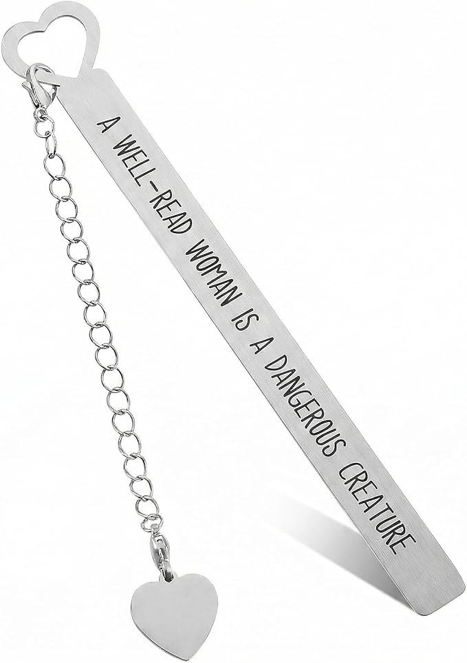 Funny Bookmarks for Book Lovers, Cute Bookmarks for Women, Writers, Booklovers, Silver Book Marks for Reading, Dark Romance Funny Reading Gift for Girls, Teacher, Men, Best Friend, Bookworm, Student