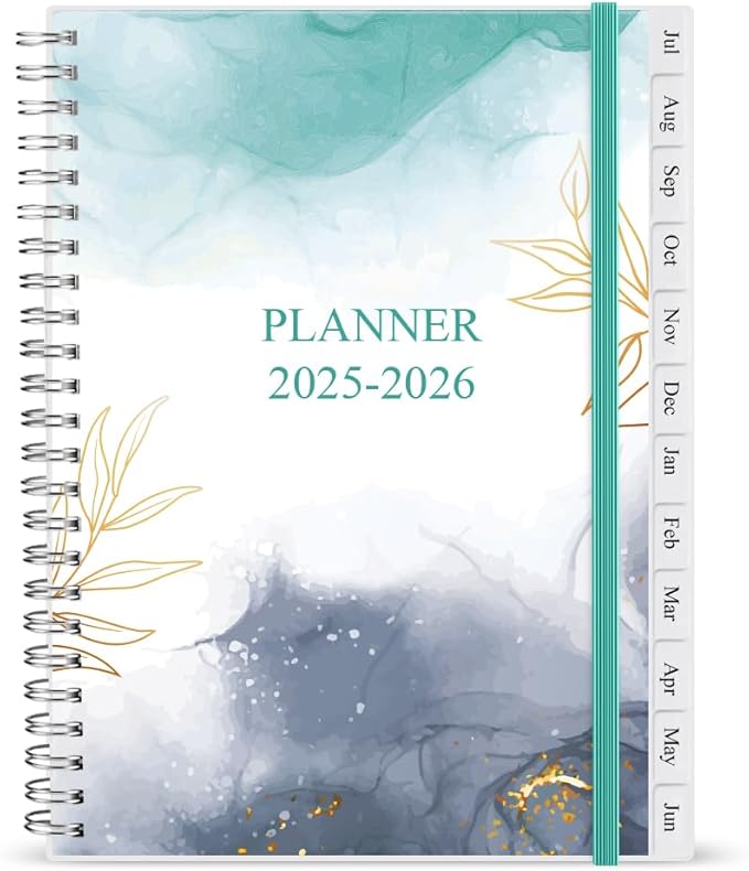 2025-2026 Weekly & Monthly Planner - 2025-2026 Planner from July 2025 to June 2026, Easy to Organize Your Daily Life, Medium 6.5" x 8.5", Teal