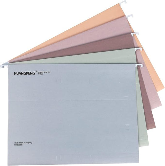5Pcs A4 Sized Suspension Folder Hanging File Folders with Tabs Colorful Documents Organizer Office School Desktop File Storage