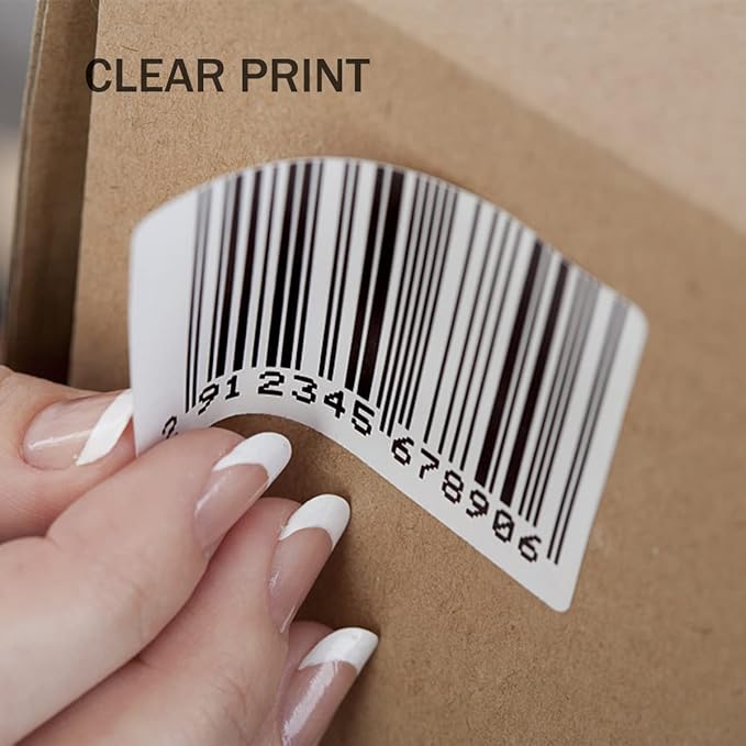 Hybsk 3x2 inch Direct Thermal Labels for Barcodes, Address, Compatible with Rollo Label Printer & Zebra Desktop Printers (3"x2",2 Rolls White)