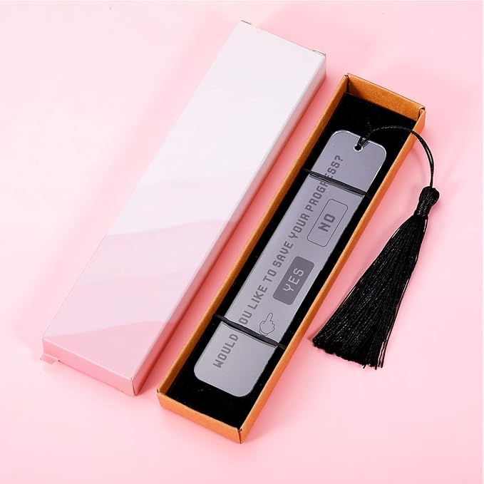 Anime Bookmark Acrylic Funny Bookmark for Final Fantasy Fans Teen Boys Girls Son Daughter Reading Gift for Booklover Christmas Birthday Gifts Would You Like to Save Your Progress Book Mark