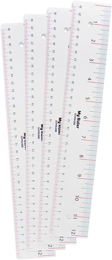 Hygloss Paper Ruler - 12" Bulk Rulers for Classroom, STEM, Easy-to-Read Numbers, White Cardstock, 24 Pack