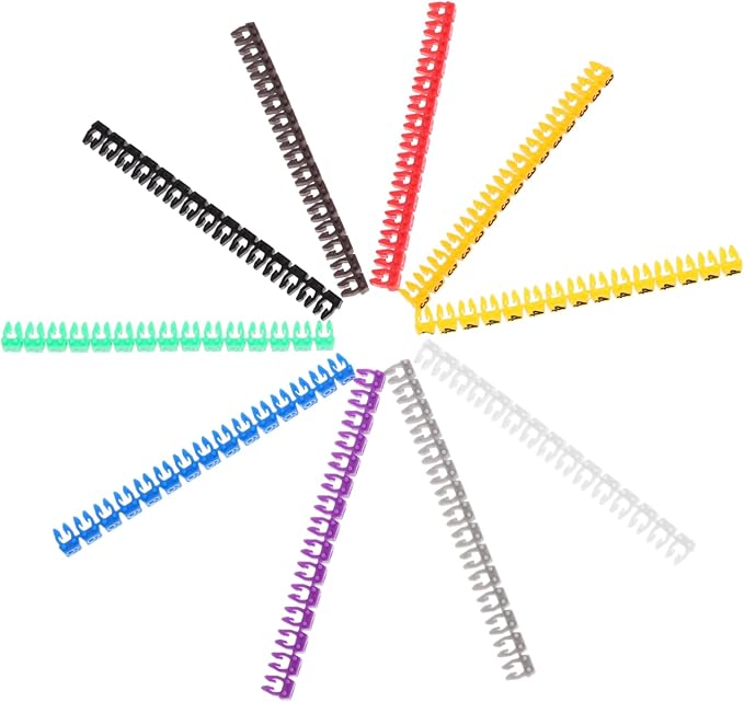 150Pcs Clip Wire Markers Tube Identification for Electrical Cables Durable and Reusable Cable Labels for Management