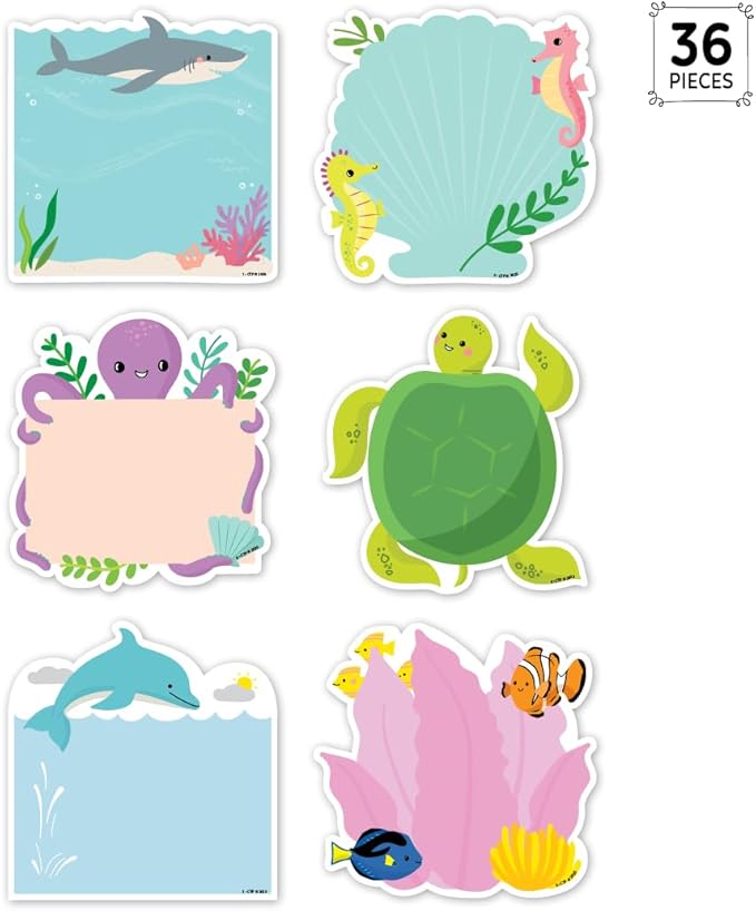 CTP Sea Friends 6" Designer Cut-Outs (#11053 Creative Teaching Press)