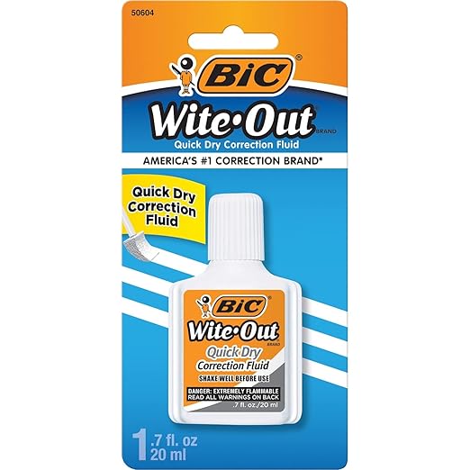 BIC WOFQDP1WHI Correction Fluid Quick Dry 22ml White