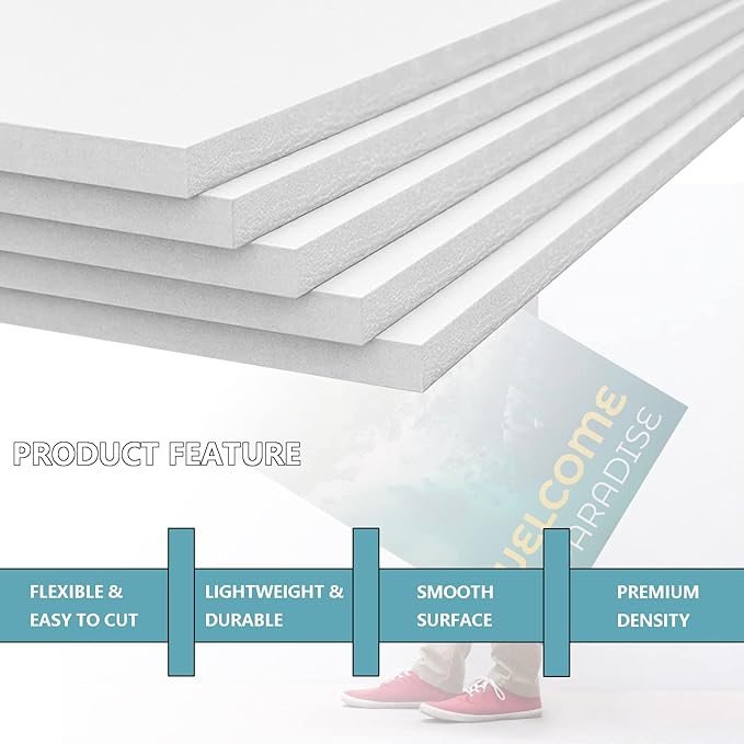 30 Pack White Foam Board for Projects, 12 x 16.5Inch Foam Core Baking Board Mat Board Center, 3/16Inch Thick Polystyrene Foam Sheet for School, Presentation, Signage & Art Crafting