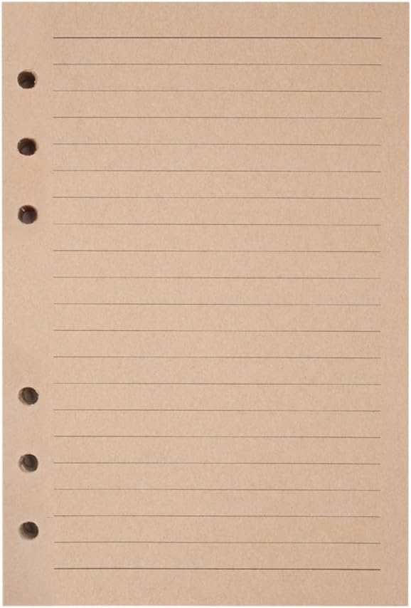 Refills Lined Paper, MALEDEN Refillable A6 Paper for 5x7 Journal Notebook Inserts 200 Lined Pages