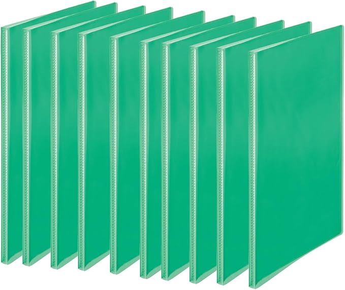 Plus File, Simple Clear File, A4, Vertical, 20 Pockets, 10 Books, Green, FC-220SC 98-162 x 10