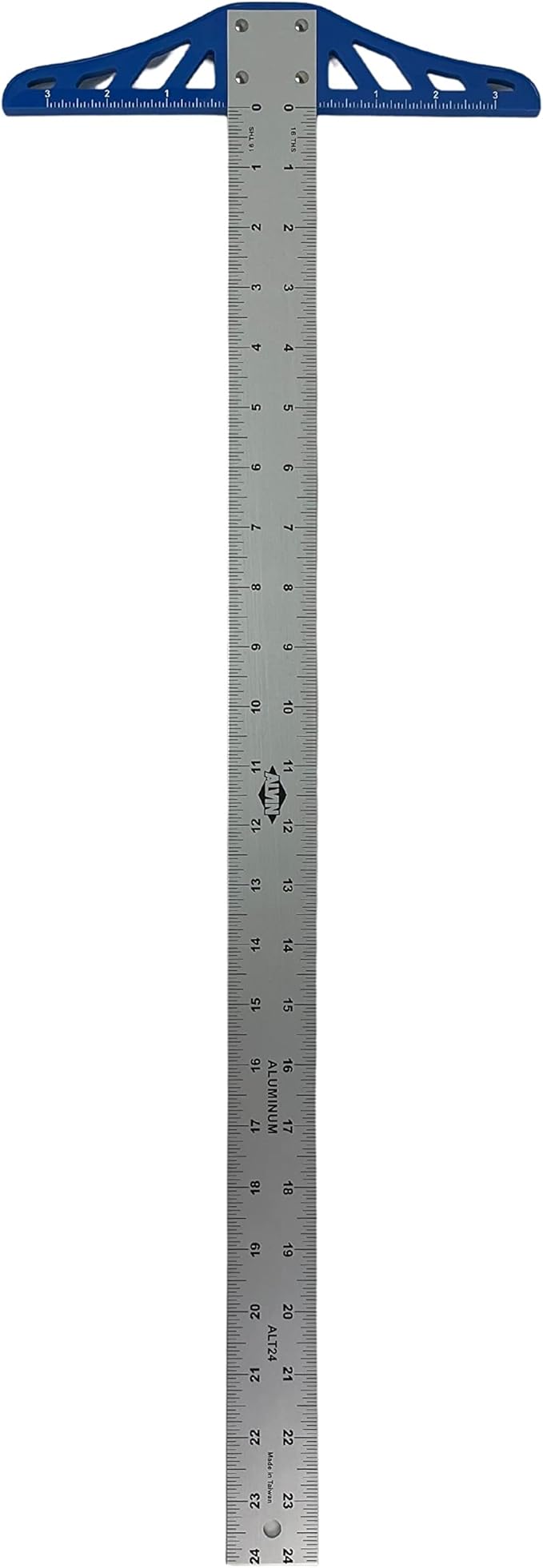 ALVIN ALT24 Aluminum Graduated T-Square, Drawing and Design Tool for Students and Professionals, Great for Carpentry, Drafting, Architecture, Engineering, and Art - 24 Inches