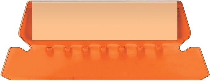 Pendaflex Hanging Folder Tabs, 2", Clear Orange, 25 Tabs and Inserts per Pack (42 ORA)