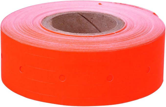 Fluorescent Red Labels to fit Towa®GL/ SpeedyMark4/ Halmark Model "L" Price Guns 16 Pack (Free Ink Roll Included)