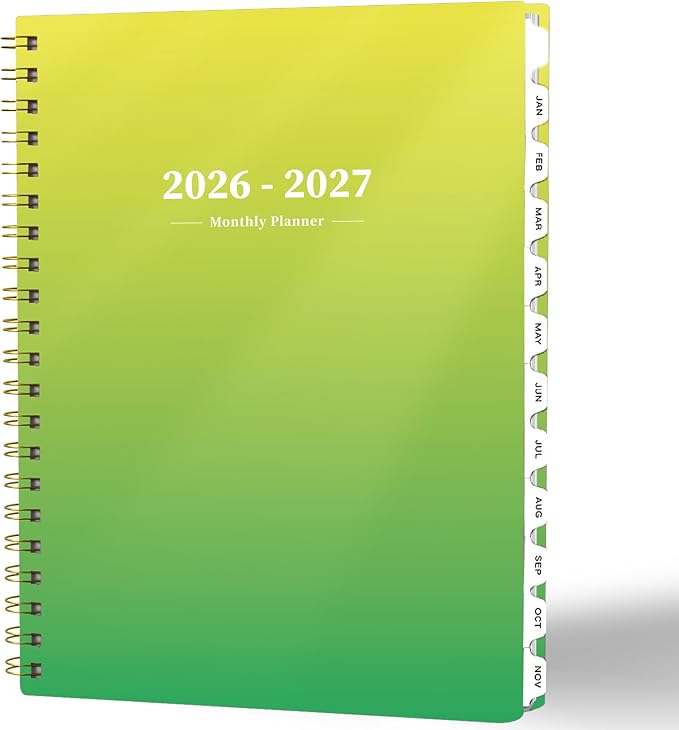 Ymumuda 2026 Planner-2 Year Monthly Planner 2026-2027, JAN.2026 - DEC.2027, 8.5" x 11" Large Daily Planner with Spiral Bound, 24 Months Calendar Planner for School Office Work Teacher