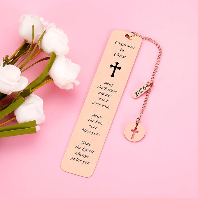 Confirmation Gifts for Teenage Girls Boys 2026 Catholic Confirmation Gifts for Women Men Christian Bookmark for Godson Goddaughter Confirmed Bible Verse Bookmark