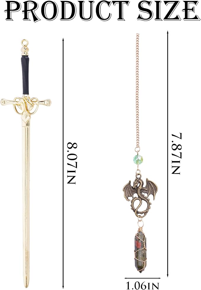 Fantasy Dragon Sword Bookmark - Funny Cool Fourth Wing Book Mark for Reading Men Unique Metal Bookmarks Bookish Novel Lovers Boys Students Teacher Back to School Graduation Birthday Gifts