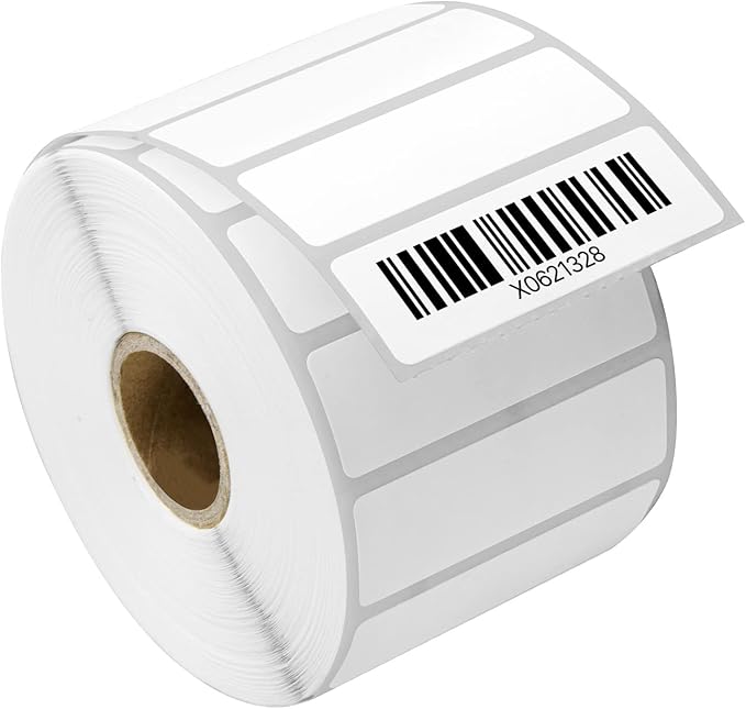 (10 Rolls, 17000 Labels) 2.25" x 0.75" Direct Thermal Blank Shipping Labels for Rollo Printer & Zebra Desktop Printers - 1" Core, Multipurpose UPC Barcode Address - Adhesive Perforated
