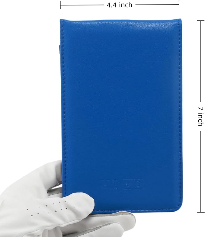 Leather Golf Scorecard Holder & Yardage Book Cover – Slim Microfiber Leather Case for Walking Players | Fits 4.5"x7" Scorecards & Yardage Books | Bonus Pencil & Scorecards
