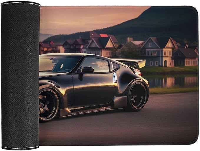 Large Mouse Pad Gaming Cool 370z JDM Cool Sunset Japanese Car Desk Mat Long Big Mousepad Extended Keyboard Computer Pad Office Desk Organizers and Accessories 23.6 x 11.8 inch