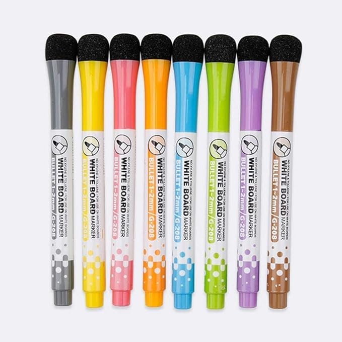 3 Pcs Yellow Magnetic Whiteboard Pen Writing Drawing Erasable Board Marker Office Supplies Erasable Whiteboard Pen Dry Erase and Wet Erase Markers and Highlighters Writing and Correction Supplies