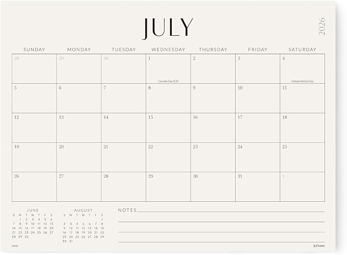 Jotsome Magnetic Calendar for Refrigerator 2026-2027, Monthly Fridge Calendar From Now to June 2027 14x10.5 inch, Easy Planning, Gift for the Holidays (Horizontal)