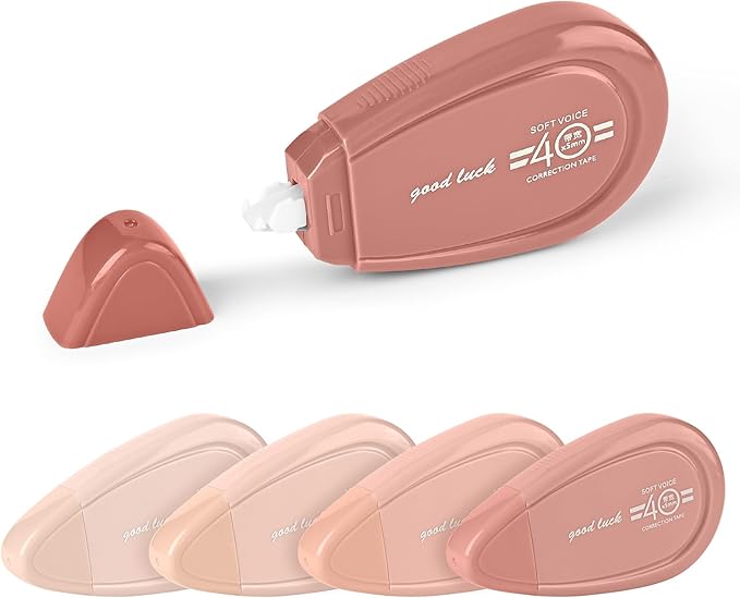 5pcs White Correction Out Tape, 32.81 Feet Cute Correction Tape for Instant Corrections, Easy to Use Applicator for Office and School Supplies (Pink)