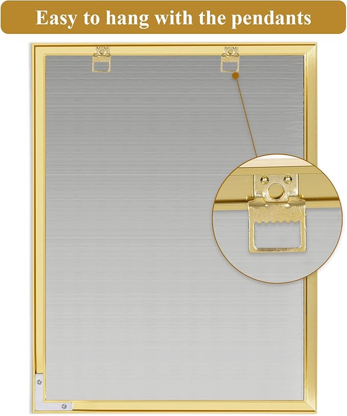 Dry Erase White Board Weekly Calendar Board, Magnetic Whiteboard for Wall, Gold Aluminum Frame Message Board, Vertical, 17“x13“, Planner Board for Office, Home, Schooll(Weekly-BB-Gold-3343-R)