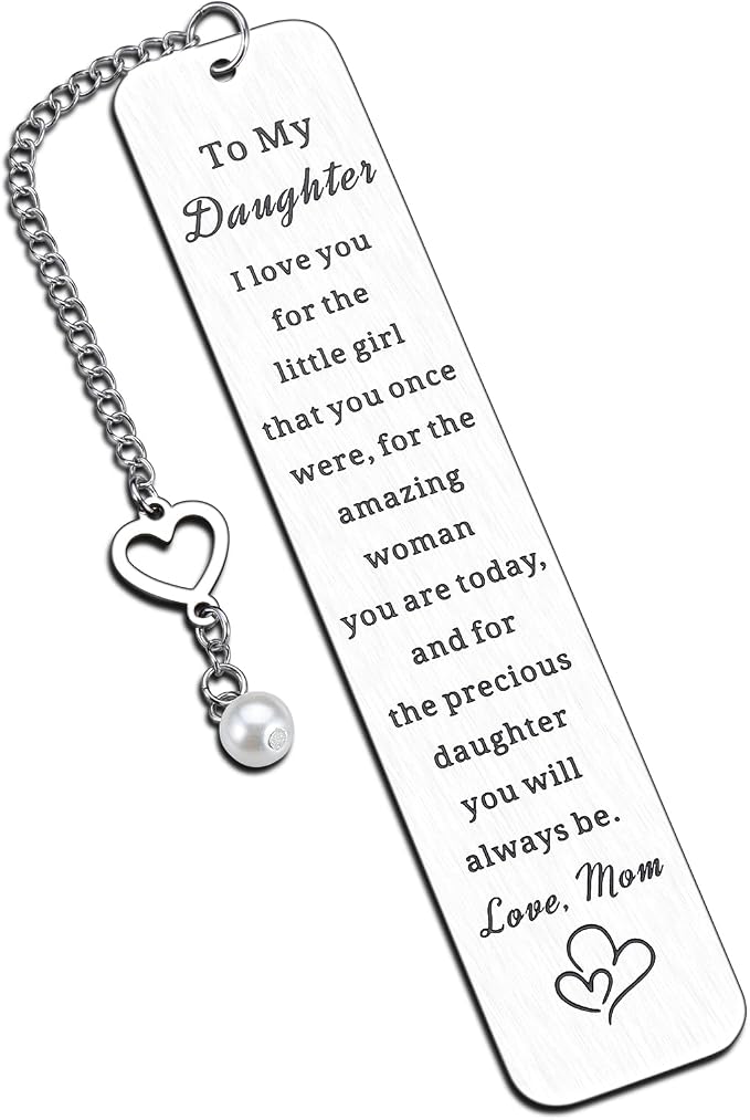 Daughter Bookmark for Teen Girl Daughter Gift from Mom 16th 18th 21st Birthday Gift for Daughters Inspirational Bookmark Gifts for Teen Girl Graduation Gifts for Stepdaughter Her
