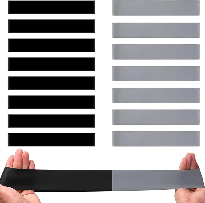 16 PCS Chair Bands With Fidgety Feet Colorful Chair Fidget Bands Desks Stretch Foot Band for ADHD Sensory Flexible Band Classroom Home Chair Fidget Tools Black + Grey
