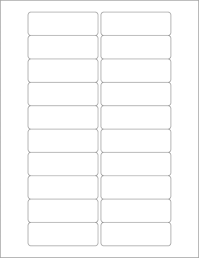 ChromaLabel 1 x 3 Inch Printable Labels, Compatible with Laser and Inkjet Printers, 20 Labels per Sheet, 50 Sheets, 1000 Pack