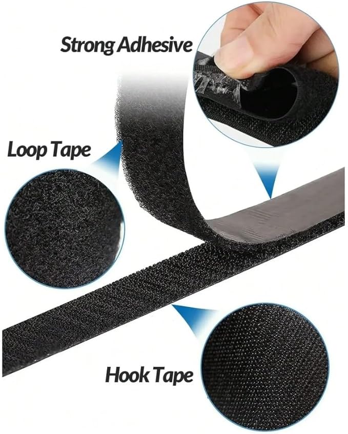 Strong Self Adhesive Hook and Loop Fastener Tape Double Side Adhesive Tape with Glue Sticker