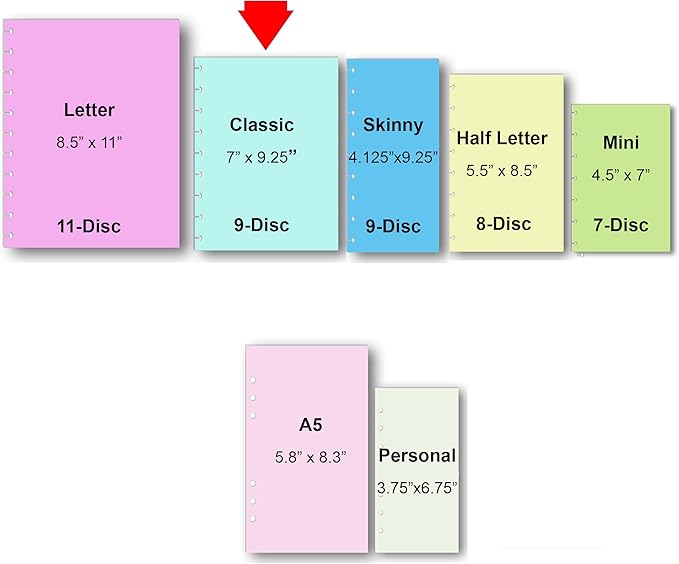 2026 Monthly Planner Calendar Refills for 7,8,9,11 Disc Mini, Classic, Skinny, Junior, Big size Discbound, Happy Planners, Loose-Leaf Inserts, 12 Month (9 Disc Classic, Puppy)