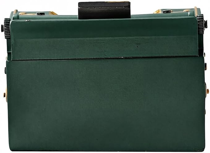 Retro Typewriter Pen Holder Decorative Resin Vintage Pencil Holders Desk Organizer for Writer's Desk (Green)