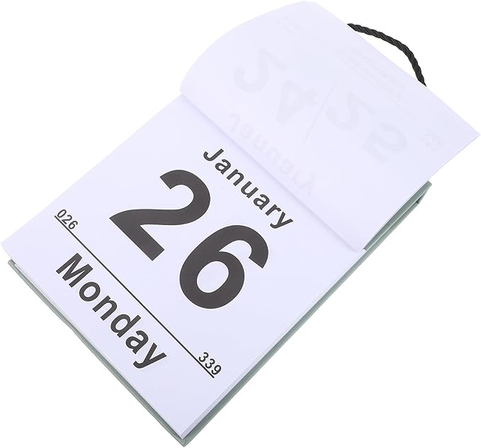 SEWACC Tear-off Daily Wall Calendar 2026 Large Print Vertical Hanging Planner Easy Read Day-to-day Organizer for Home Office School Study Room